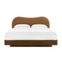 Cloud Timber Queen Bed - Caramel Textured Weave / Walnut