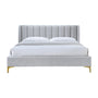 Georgia King Bed - Light Grey