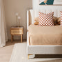 Georgia King Single Bed - White Boucle