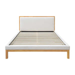Amelia Queen Bed (Oak, Cream)