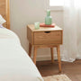 Luna High Bedside Table - Oak