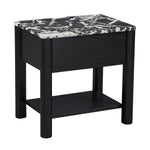 Black Calacatta Viola Marble / Black Oak