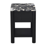 Black Calacatta Viola Marble / Black Oak