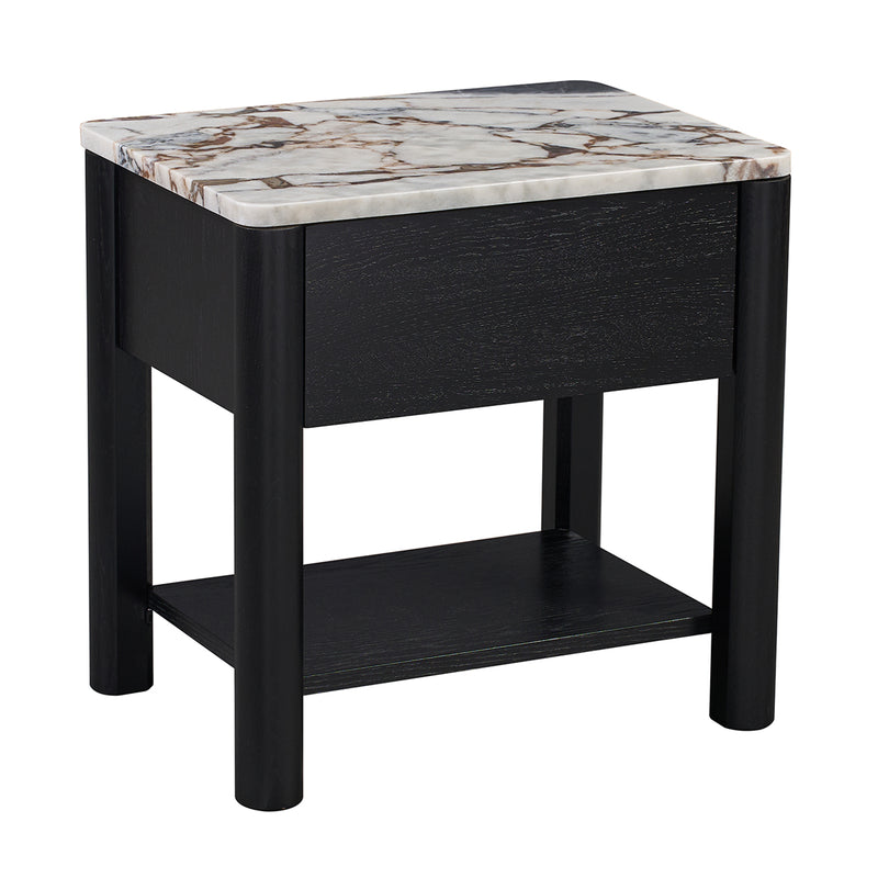 Ocean Storm Marble / Black Oak