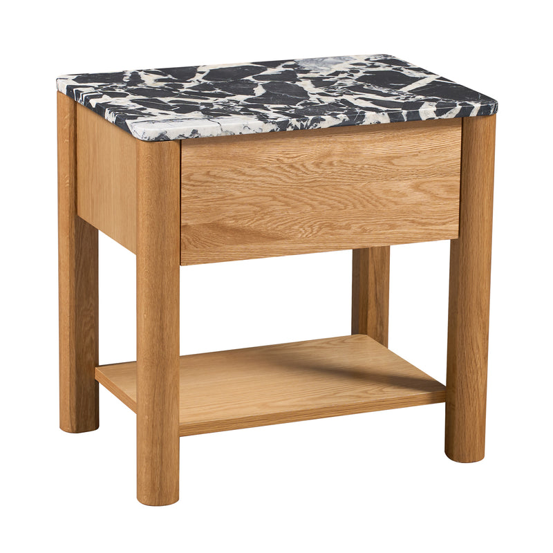 Black Calacatta Viola Marble / Oak