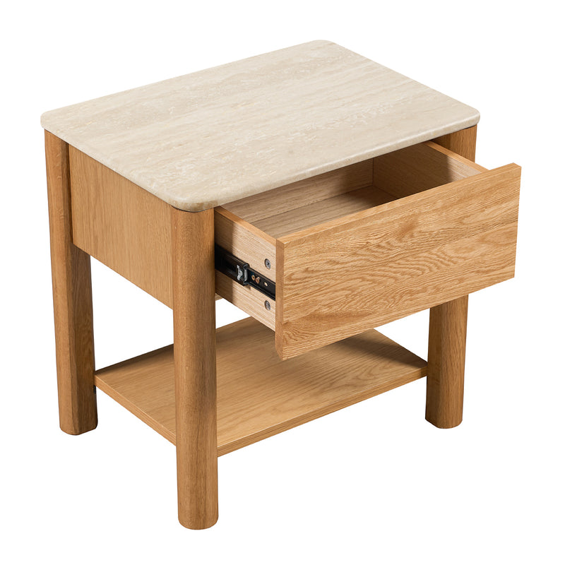 Travertine / Oak
