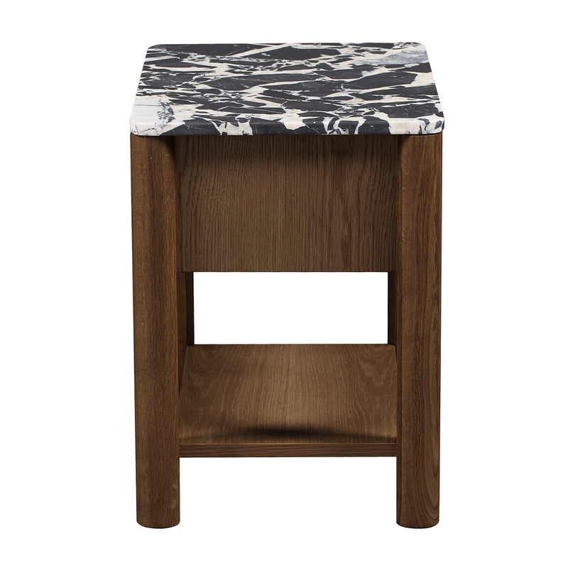 Black Calacatta Viola Marble / Walnut