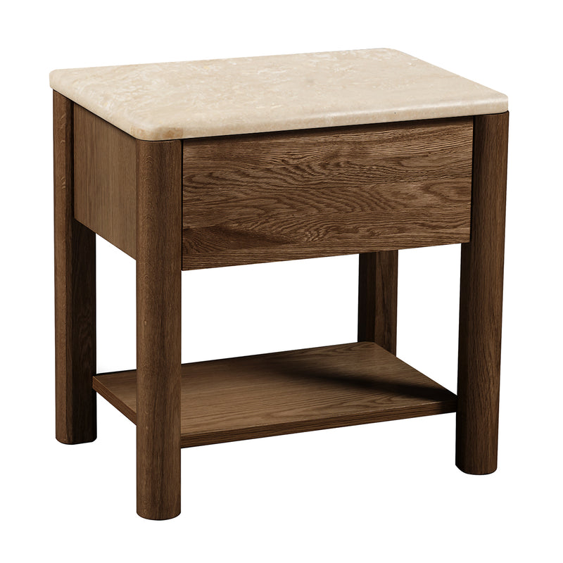Travertine / Walnut