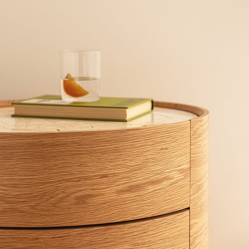 Golden Spider Marble / Oak