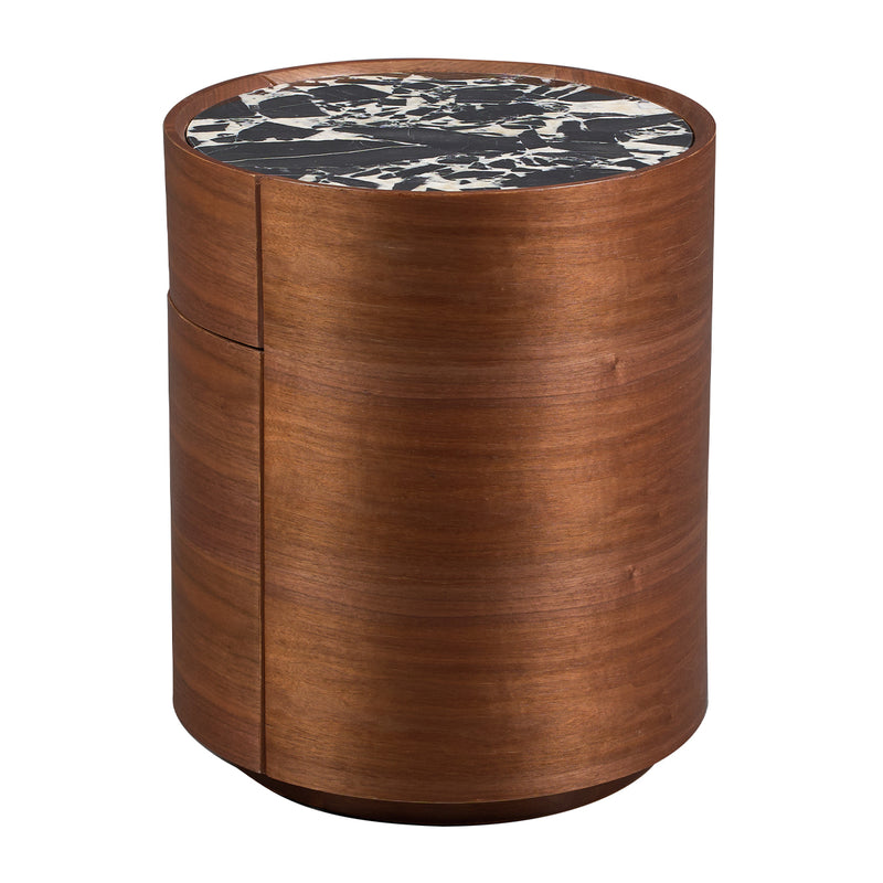 Black Calacatta Viola Marble / Walnut