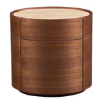 Travertine / Walnut