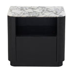 Arabescato Carrara Marble / Black Oak