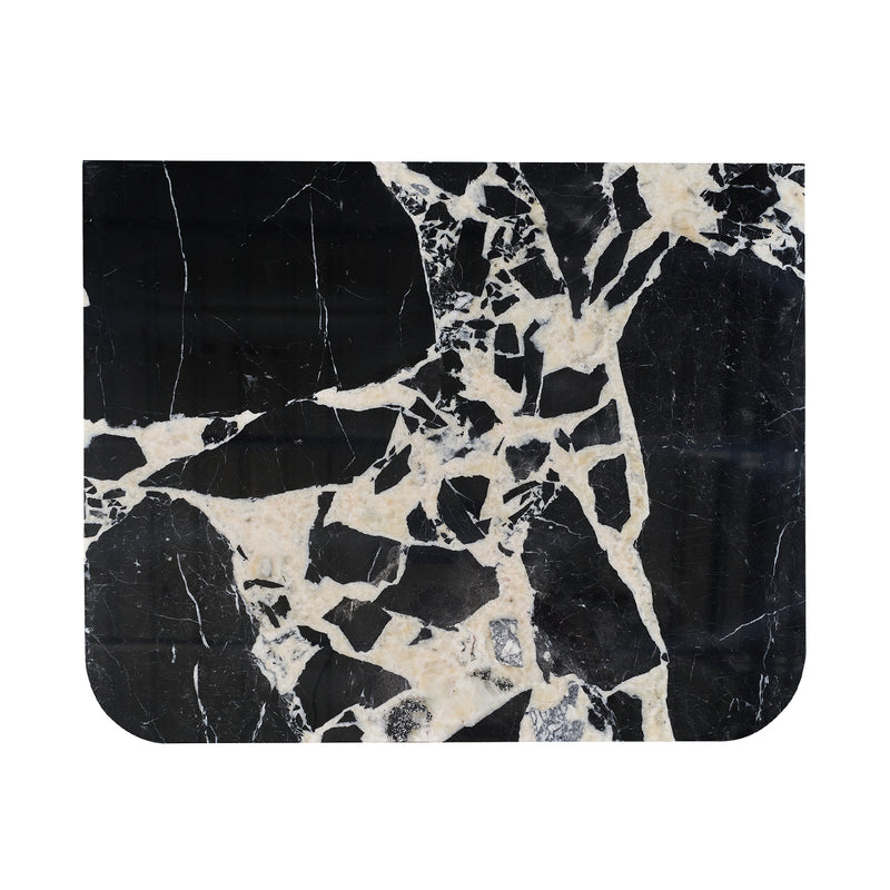 Black Calacatta Viola Marble / Black Oak