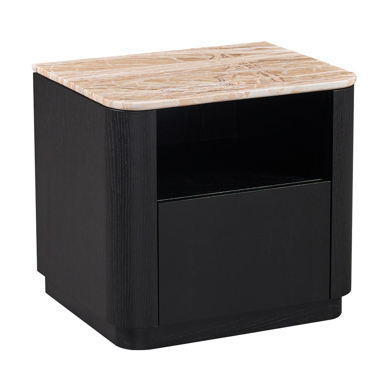 Persian Jade Travertine / Black Oak