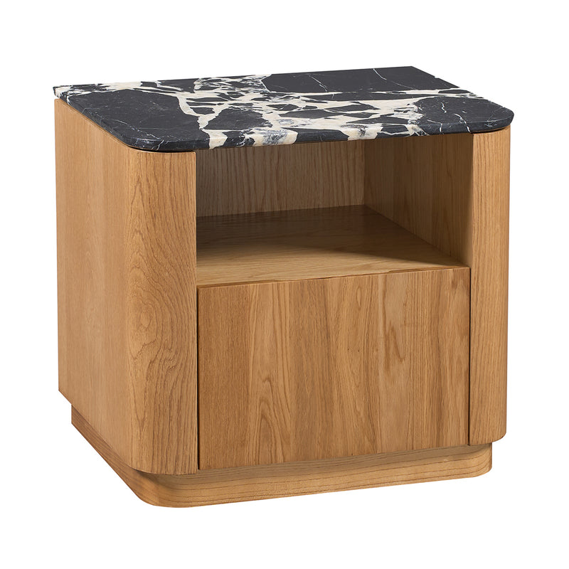 Black Calacatta Viola Marble / Oak