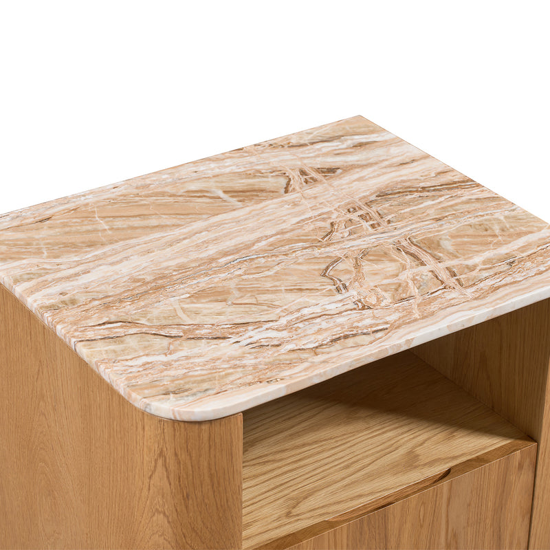 Persian Jade Travertine / Oak