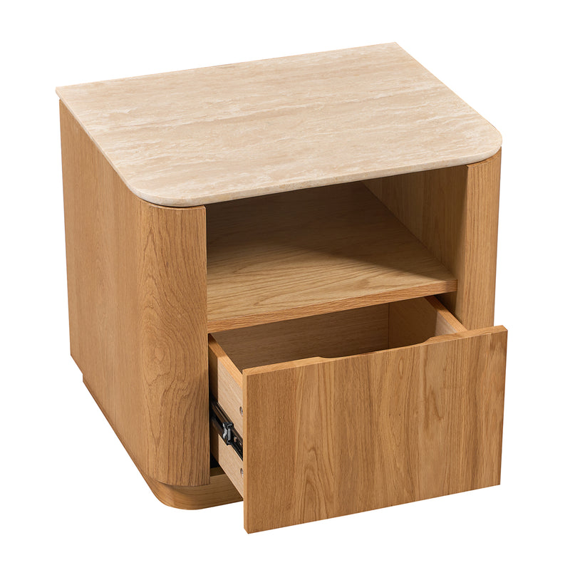 Travertine / Oak