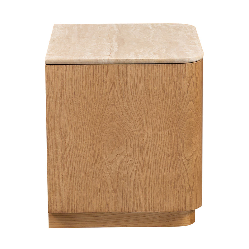 Travertine / Oak
