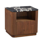 Black Calacatta Viola Marble / Walnut