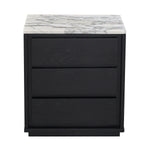 Arabescato Carrara Marble / Black Oak