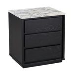 Arabescato Carrara Marble / Black Oak