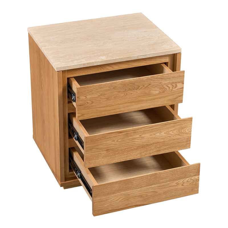 Travertine / Oak