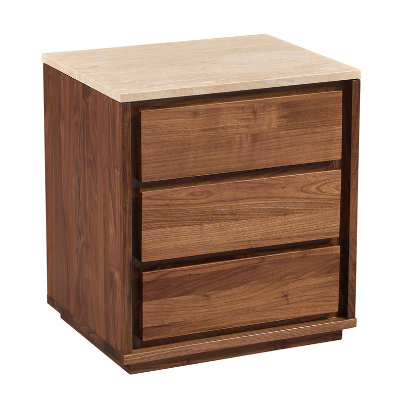 Travertine / Walnut