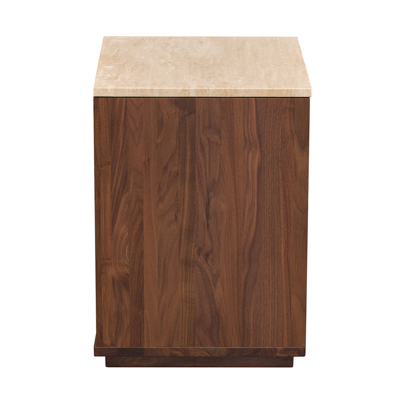 Travertine / Walnut