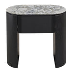 Arabescato Carrara Marble / Black Oak
