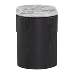 Arabescato Carrara Marble / Black Oak