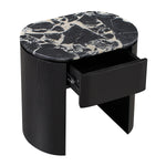 Black Calacatta Viola Marble / Black Oak