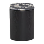 Black Calacatta Viola Marble / Black Oak
