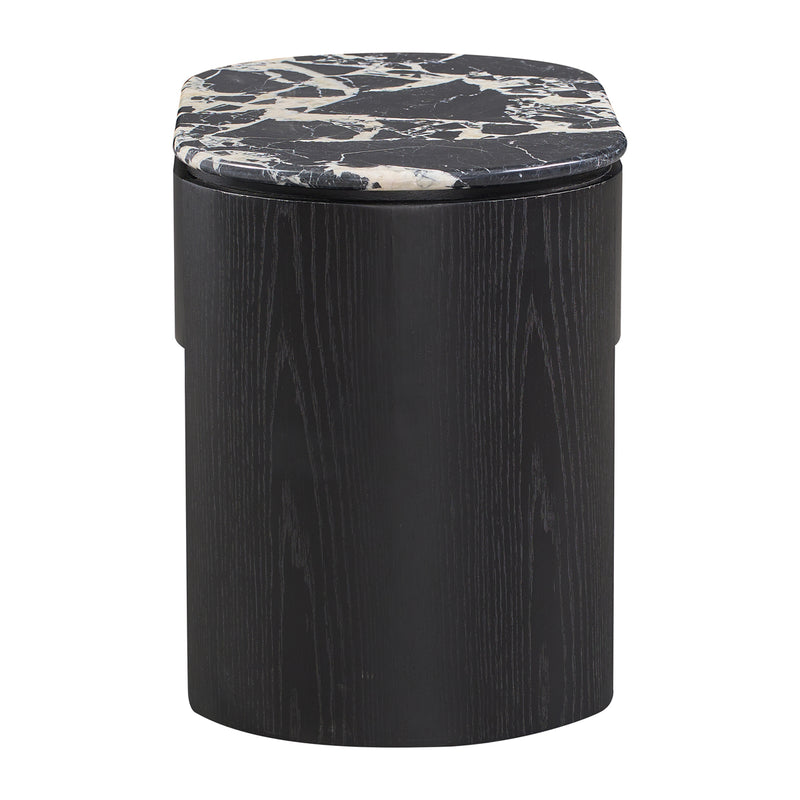 Black Calacatta Viola Marble / Black Oak