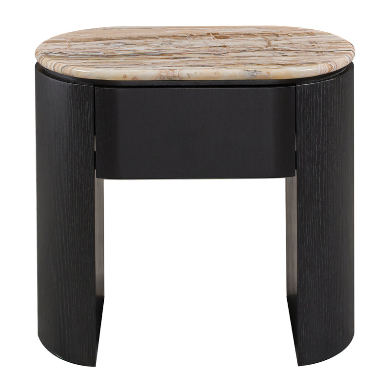 Persian Jade Travertine / Black Oak