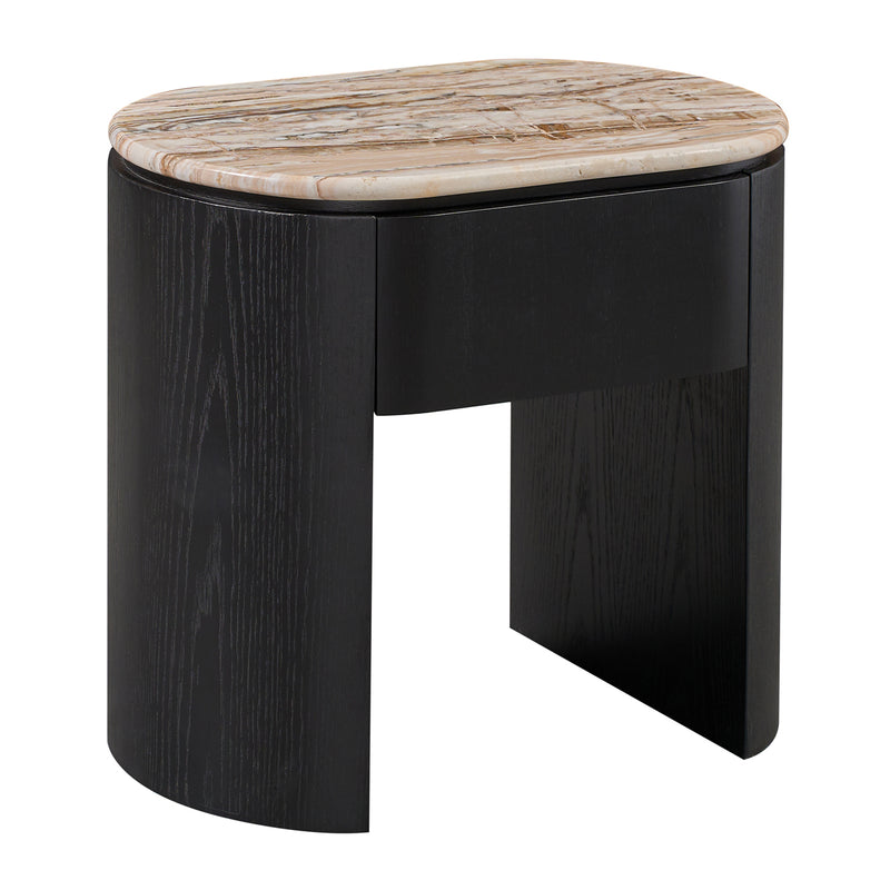 Persian Jade Travertine / Black Oak