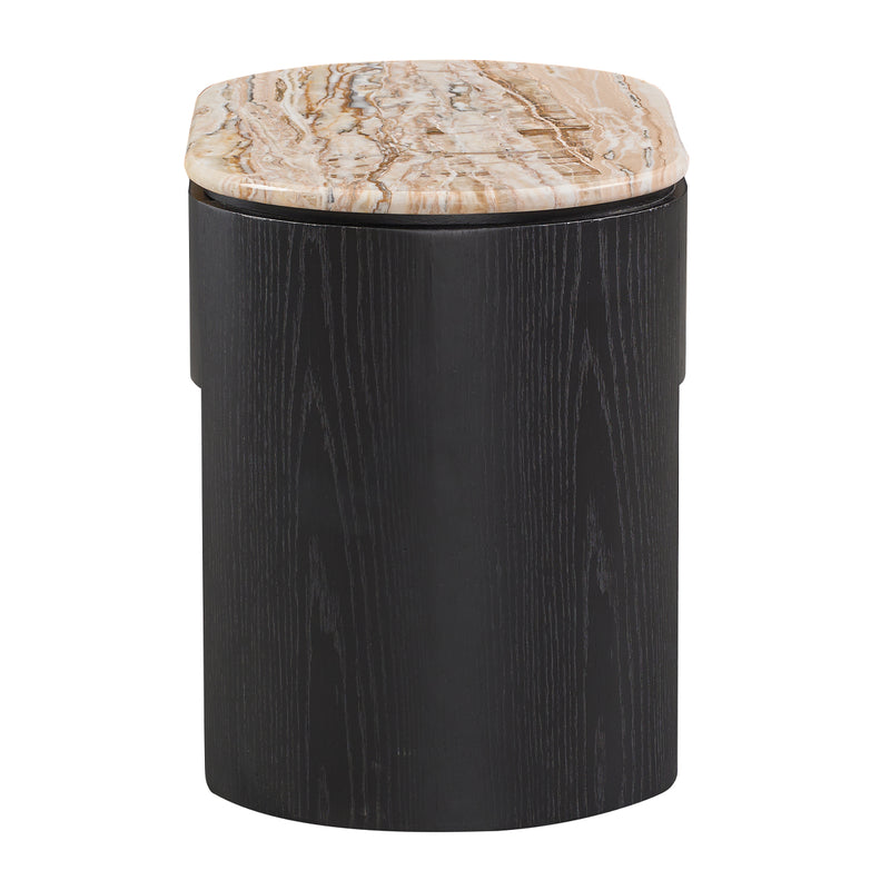 Persian Jade Travertine / Black Oak
