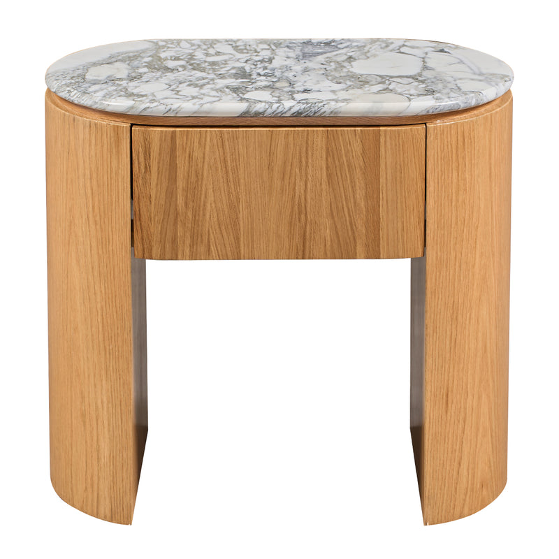 Arabescato Carrara Marble / Oak
