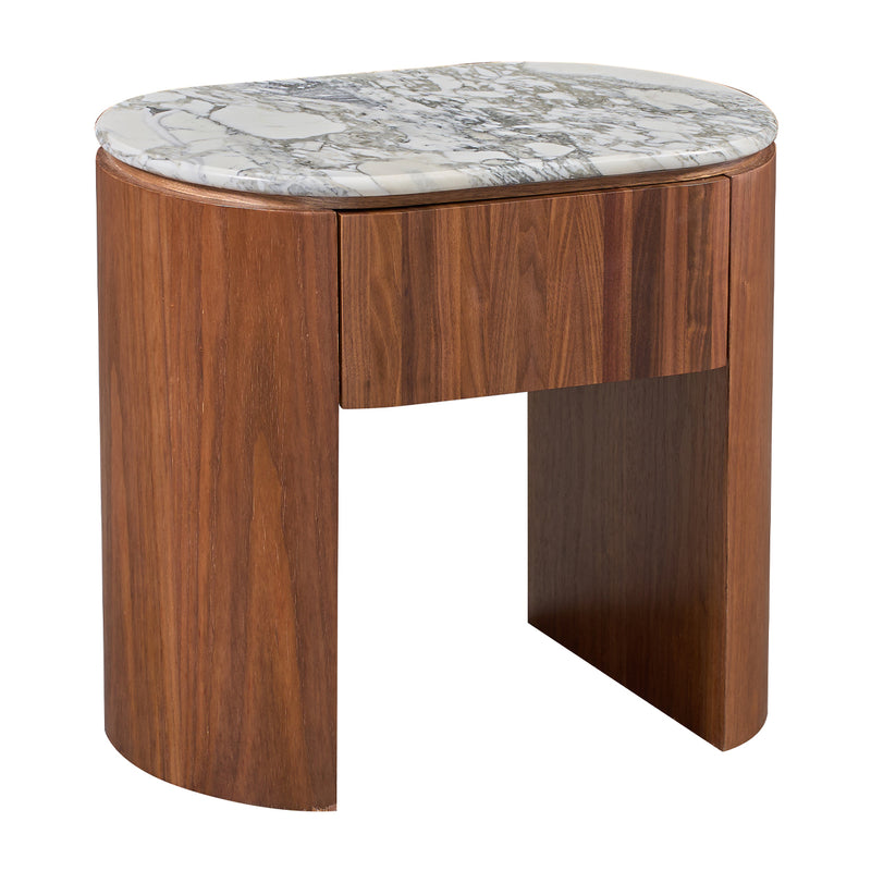 Arabescato Carrara Marble / Walnut