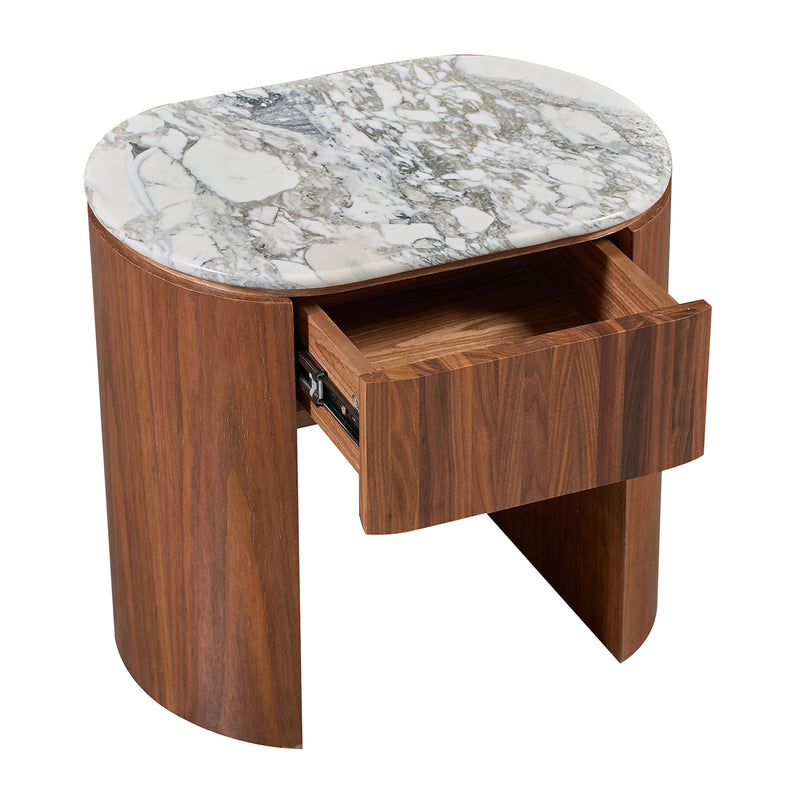 Arabescato Carrara Marble / Walnut