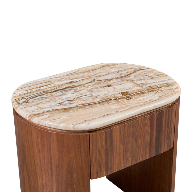 Persian Jade Travertine / Walnut
