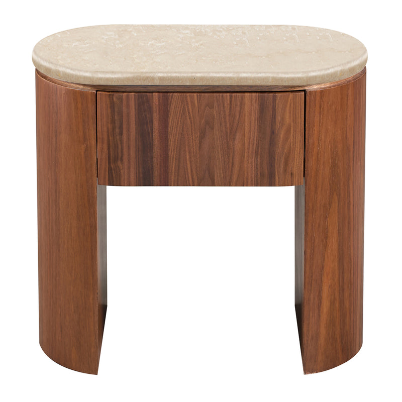 Travertine / Walnut