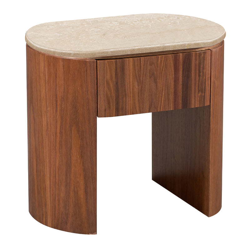 Travertine / Walnut