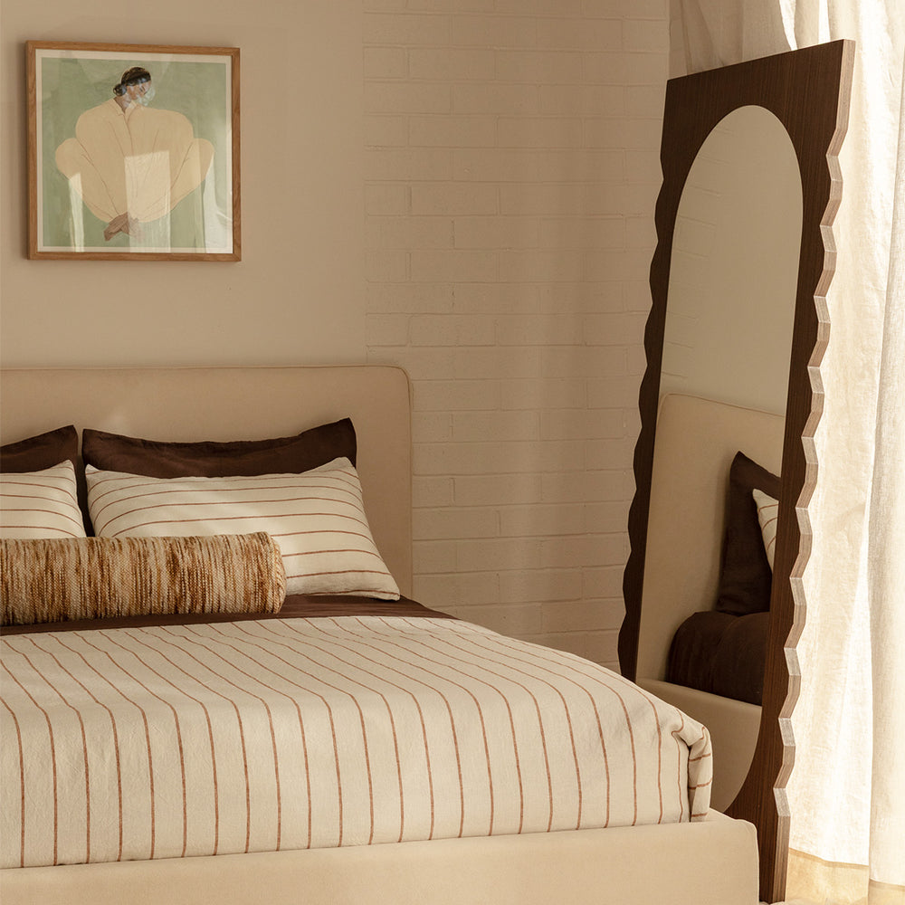 Azzurra Walnut Floor Mirror