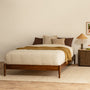 Luna Timber Queen Bed Frame - Walnut