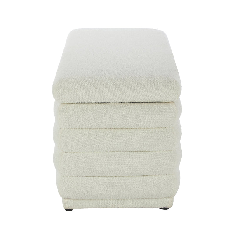 Naomi Boucle Storage Bench