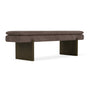 Umi Dark Walnut Bench - Aulla Cacao Textured Weave / Dark Walnut