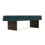 Danny Dust Blue Textured Weave / Dark Walnut