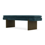 Danny Dust Blue Textured Weave / Dark Walnut