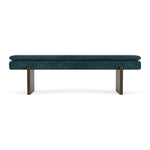 Danny Dust Blue Textured Weave / Dark Walnut