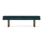 Danny Dust Blue Textured Weave / Dark Walnut
